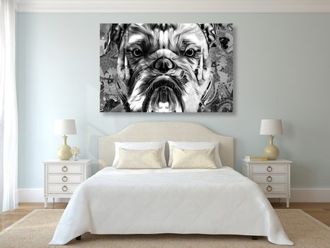 OBRAZ BULDOČEK V ČERNOBÍLÉM PROVEDENÍ - ČERNOBÍLÉ OBRAZY - OBRAZY