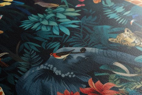 WANDBILD TIERE AUS DEM DSCHUNGEL - BILDER TIERE - BILDER