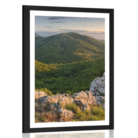 POSTER WITH MOUNT NATURE BATHED IN THE SUN - NATURE - POSTERS