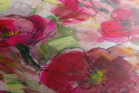 QUADRO SU TELA – NATURA MORTA FLOREALE DIPINTA - QUADRI DI FIORI - STAMPE E QUADRI