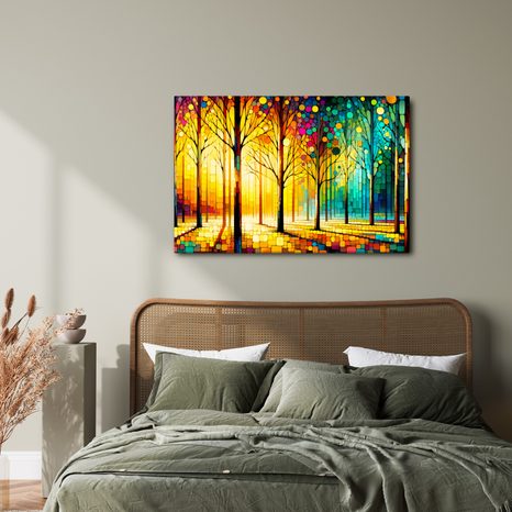 OBRAZ LESNÍ VITRÁŽ - OBRAZY LES - OBRAZY