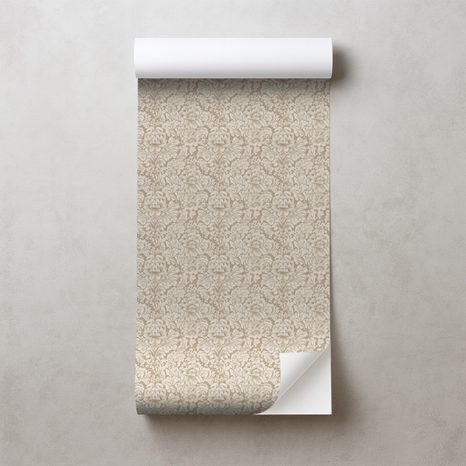 SAMOLEPÍCÍ FOTOTAPETA BÉŽOVÝ VINTAGE ORNAMENTÁLNÍ VZOR - VZOROVANÉ TAPETY - TAPETY