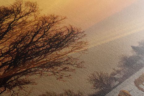 SLIKA KONJI V ZASNEŽENI DEŽELI - SLIKE NARAVE IN POKRAJINE - SLIKE