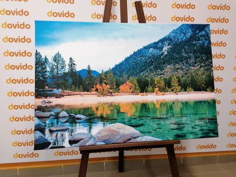 OBRAZ JEZERO V NÁDHERNÉ PŘÍRODĚ - OBRAZY PŘÍRODY A KRAJINY - OBRAZY