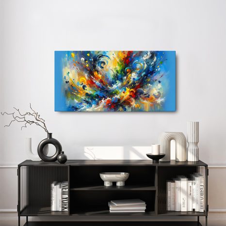 OBRAZ DYNAMICKÉ BAREVNÉ PROUDY - ABSTRAKTNÍ OBRAZY - OBRAZY