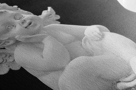 OBRAZ DVOJICA MALÝCH ANJELOV V ČIERNOBIELOM PREVEDENÍ (2) - PICTURES - 🔥 TOTAL SALE 🔥