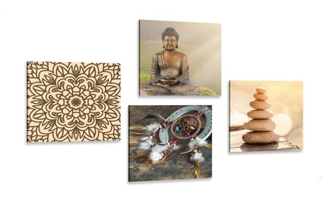 BILDER-SET HARMONISCHER BUDDHA - BILDERSETS - BILDER