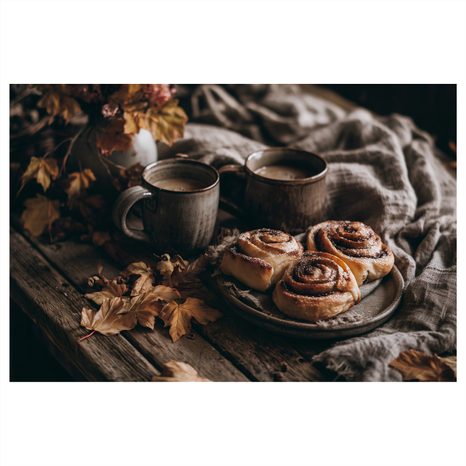 OBRAZ PODZIMNÍ HYGGE S KÁVOU - OBRAZY ZÁTIŠÍ - OBRAZY