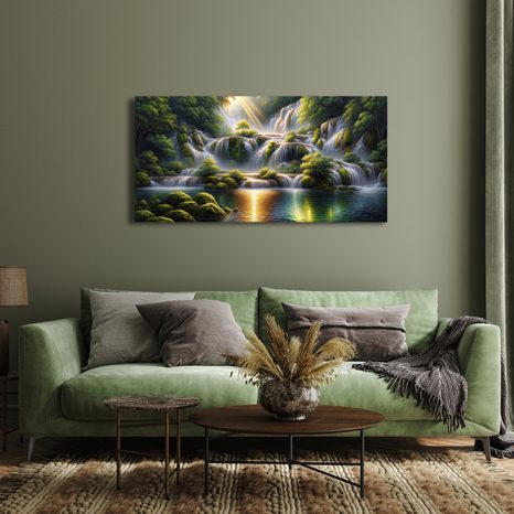 OBRAZ TŘPYTÍCÍ SE VODOPÁDY - OBRAZY VODOPÁD - OBRAZY