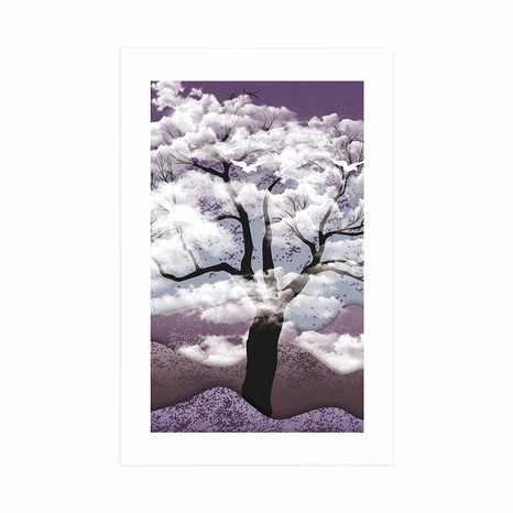 AFFICHE – ARBRE BAIGNÉ DE NUAGES - NATURE - AFFICHES