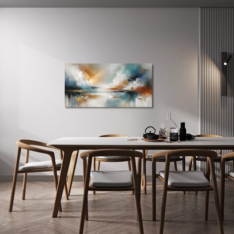 WANDBILD MODERNE ABSTRAKTION MIT NATUR - BILDER SEEN - BILDER