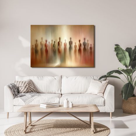 SLIKA APSTRAKTNE FIGURE U MAGLI - SLIKE LJUDI - SLIKE