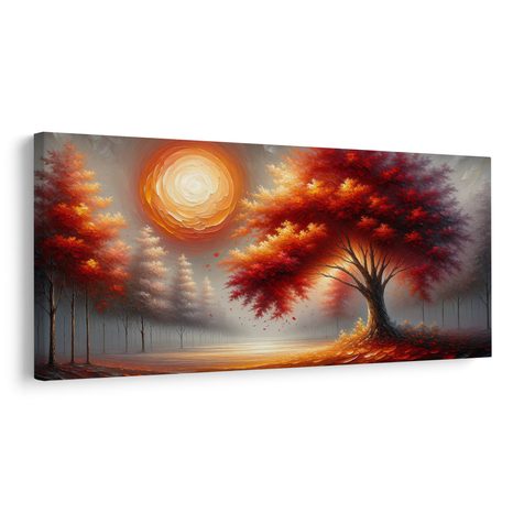 WANDBILD HERBSTBAUM DES LEBENS IM SONNENLICHT - BILDER BÄUME DES LEBENS - BILDER