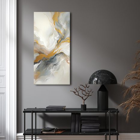 OBRAZ ABSTRAKTNÍ ZLATÝ MRAMOR - OBRAZY ABSTRAKTNÍ TVARY - OBRAZY
