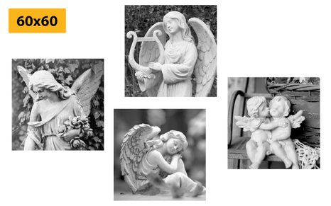 SET OBRAZŮ NEBESKÝ KLID V ČERNOBÍLÉM PROVEDENÍ - SESTAVY OBRAZŮ - OBRAZY