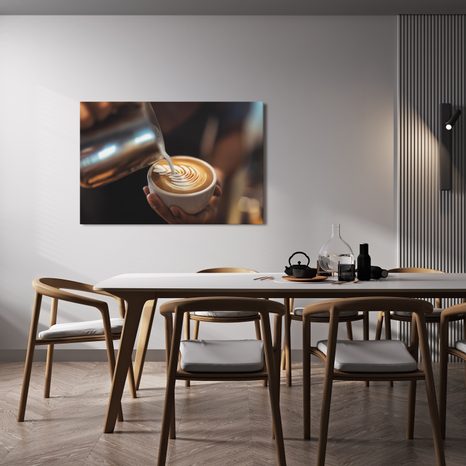 OBRAZ LATTE ART V ŠÁLKU - OBRAZY JÍDLA A NÁPOJE - OBRAZY