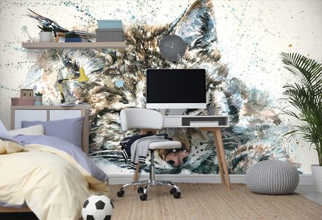 SELBSTKLEBENDE TAPETE LUCHS IN AQUARELL - SELBSTKLEBENDE TAPETEN - TAPETEN