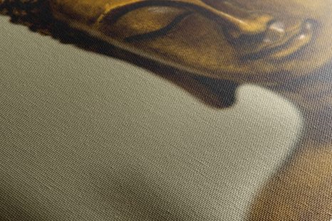 WANDBILD BRONZEKOPF VON BUDDHA - BILDER MIT FENG SHUI-MOTIVEN - BILDER