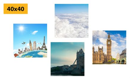 SET OBRAZŮ VÝLET DO LONDÝNA - SESTAVY OBRAZŮ - OBRAZY