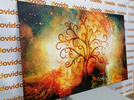 KÉP ÉLETFA BOLYGÓ ABSZTRAKT ELEMEKKEL - ÉLETFÁK KÉPEK - KÉPEK