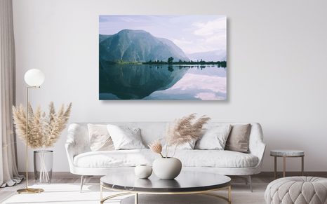 OBRAZ MALOVANÁ SCENÉRIE HORSKÉHO JEZERA - OBRAZY PŘÍRODY A KRAJINY - OBRAZY