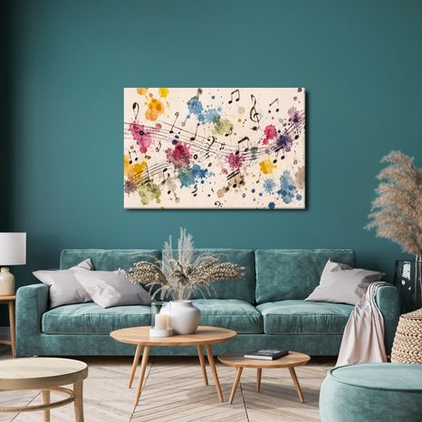 WANDBILD MUSIKALISCHE TÖNE IN FARBEN - MUSIKBILDER - BILDER
