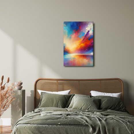 SLIKA MAVRIČNI ODTENKI SONČNEGA ZAHODA - ABSTRAKTNE SLIKE - SLIKE