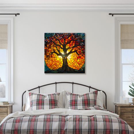 KÉP ÓLOMÜVEG ÉLETFA - ÉLETFÁK KÉPEK - KÉPEK