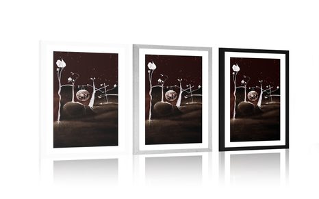 PLAKÁT S PASPARTOU A NÁPISEM HOME - MOTIVY Z NAŠÍ DÍLNY - PLAKÁTY