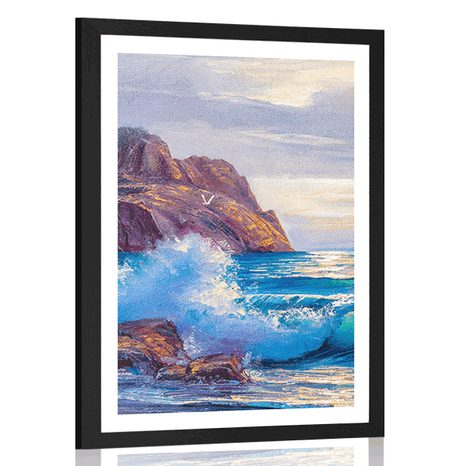 AFFICHE AVEC MONTURE MATIN EN MER - NATURE - AFFICHES