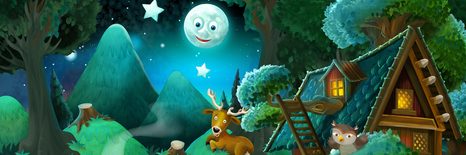 SLIKA PRAVLJIČNI GOZD - OTROŠKE SLIKE - SLIKE