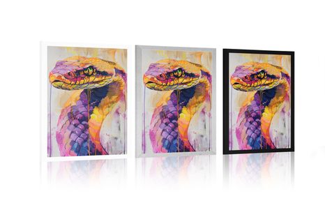 PLAKAT KAČA V IMITACIJI UMETNIŠKE SLIKE - KAČE - PLAKATI