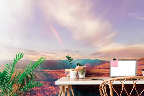 TAPETA POLE V PODZIMNÍ ATMOSFÉŘE - TAPETY POLE A LOUKY - TAPETY