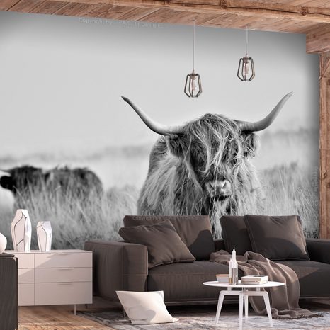 SELF ADHESIVE WALLPAPER MOUNTAIN CATTLE