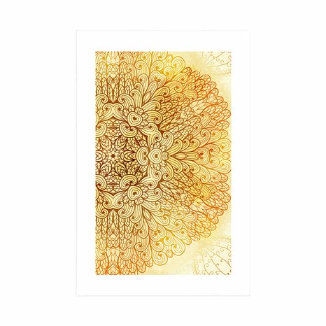 POSTER – MANDALA ETNICA DORATA - FENG SHUI - POSTER