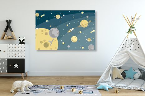 OBRAZ NEOBYČEJNÝ VÝLET VE VESMÍRU - DĚTSKÉ OBRAZY - OBRAZY