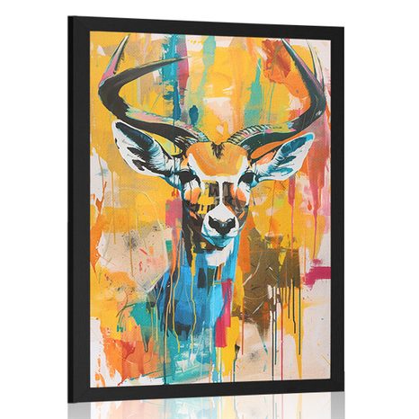 PLAKAT ANTILOPE POPUT SLIKE NA PLATNU - JELENI - PLAKATI