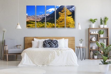 5-DÍLNÝ OBRAZ NÁDHERNÁ PŘÍRODA NA KAMČATCE V RUSKU - OBRAZY PŘÍRODY A KRAJINY - OBRAZY