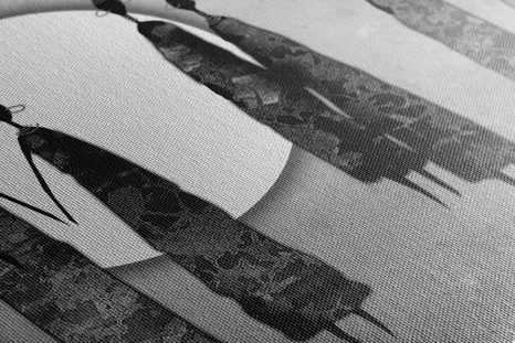 SLIKA AFRIŠKE ŽENSKE V ČRNOBELI IZVEDBI - ČRNOBELE SLIKE - SLIKE