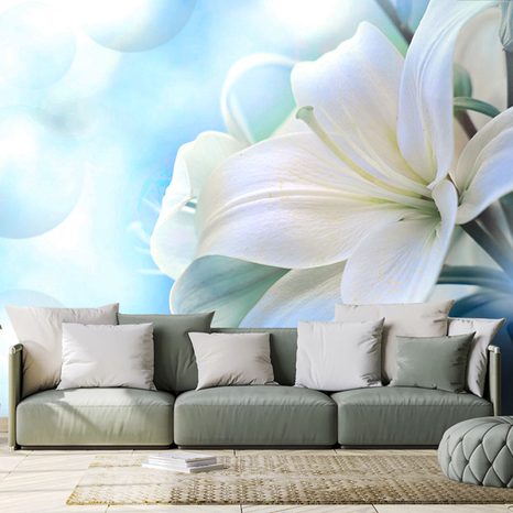 TAPETA KVĚT LILIE NA ABSTRAKTNÍM POZADÍ - TAPETY KVĚTINY - TAPETY