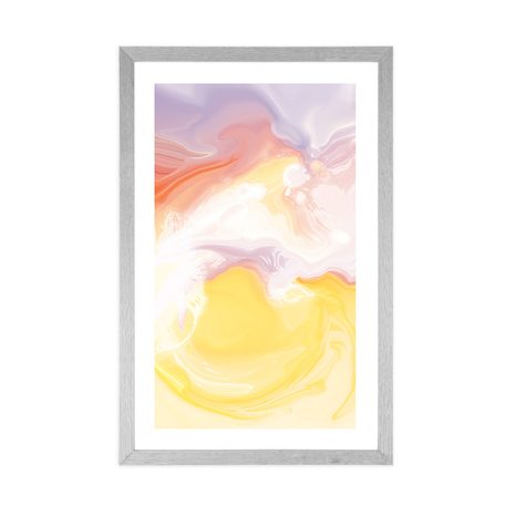 POSTER MIT PASSEPARTOUT ZUSAMMENSPIEL DER PASTELLFARBEN - MOTIVE AUS UNSERER WERKSTATT - POSTER