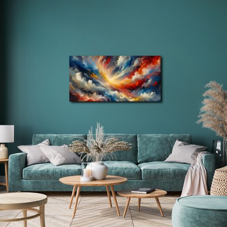 OBRAZ BOUŘLIVÉ NEBE V BARVÁCH - OBRAZY ABSTRAKTNÍ TVARY - OBRAZY