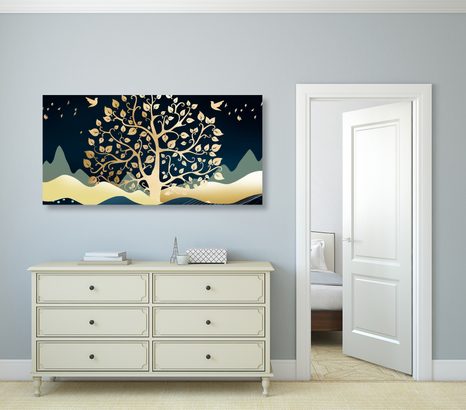 STAMPA SU TELA – ALBERO DELLA VITA MODERNO - QUADRI ALBERI DELLA VITA - STAMPE E QUADRI