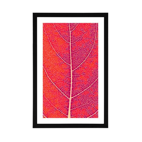 POSTER MIT PASSEPARTOUT BLATTSTRUKTUR - MOTIVE AUS UNSERER WERKSTATT - POSTER