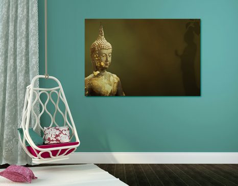 STAMPA SU TELA – BUDDHA E IL SUO RIFLESSO - QUADRI FENG SHUI - STAMPE E QUADRI
