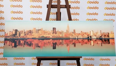 SLIKA OČARLJIV NEW YORK V VODNEM ODSEVU - SLIKE MESTA - SLIKE