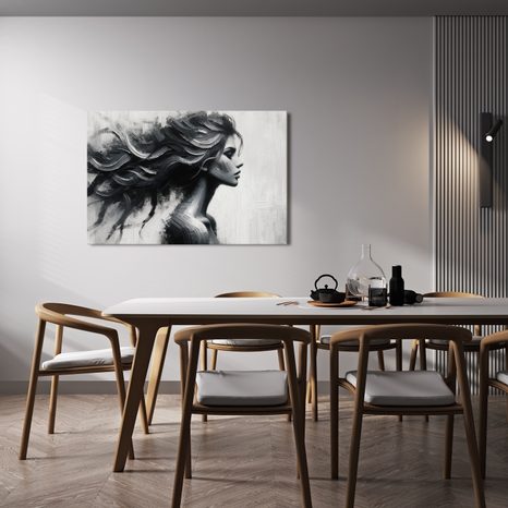 OBRAZ TAJEMNÁ ŽENSKÁ SILUETA - OBRAZY ŽENY - OBRAZY