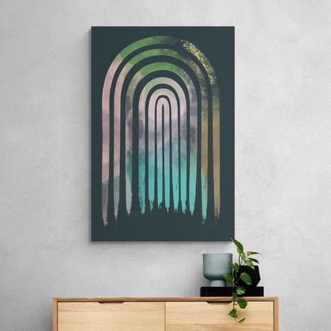 KÉP STREET ART SZIVÁRVÁNY MID-CENTURY - ABSZTRAKT KÉPEK - KÉPEK