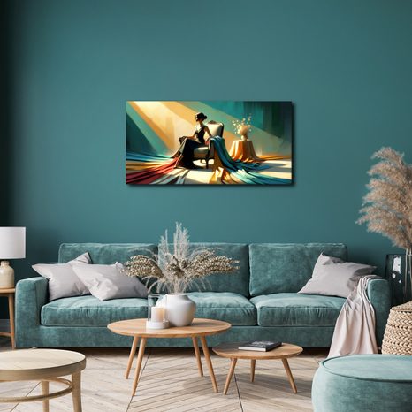 WANDBILD FRAU IN FARBENPRACHT - WANDBILDER FRAUEN - BILDER