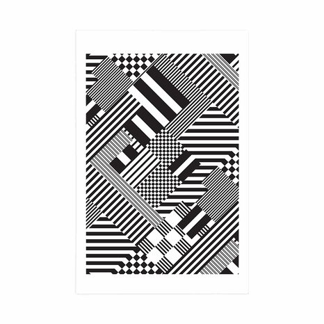 POSTER ELEGANT PATTERNS IN A UNIQUE DESIGN - BLACK AND WHITE - POSTERS